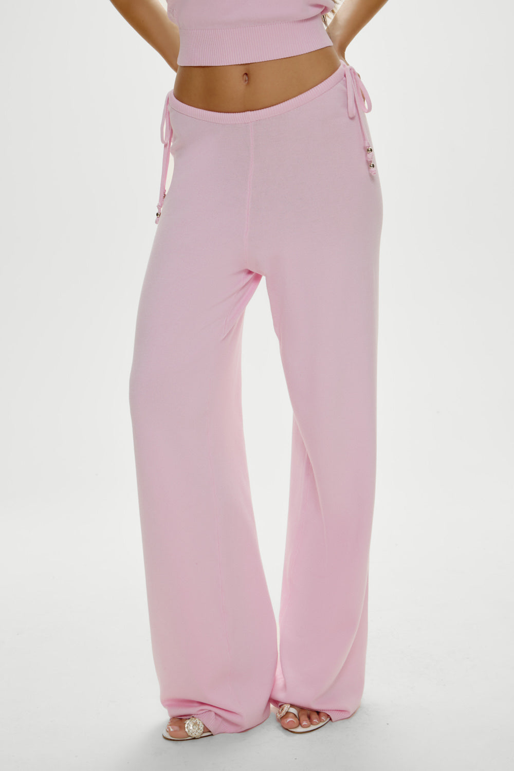 Breeze Low Rise Knit Pants - Strawberries & Cream