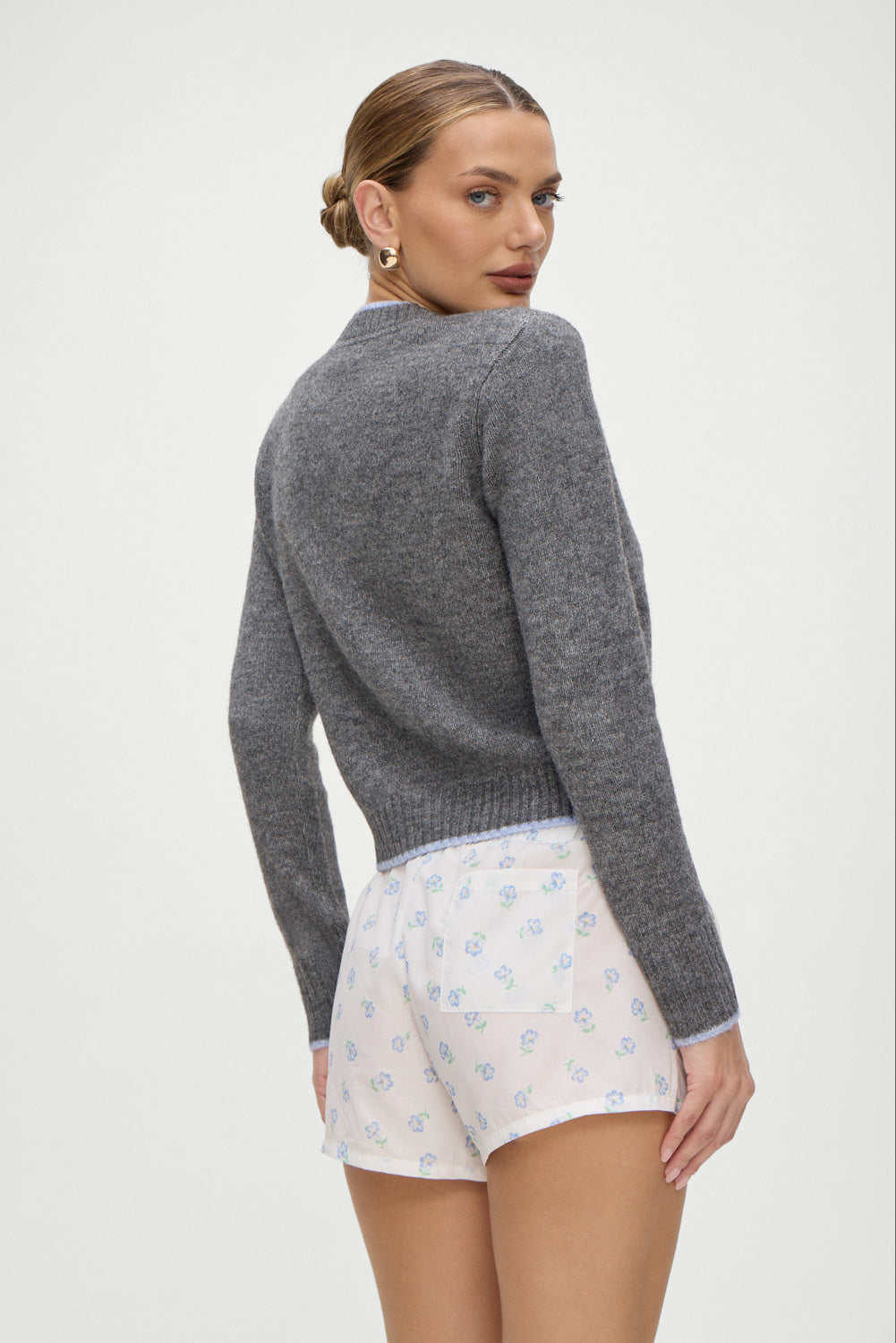 Brentwood V Neck Sweater | Winter Sky