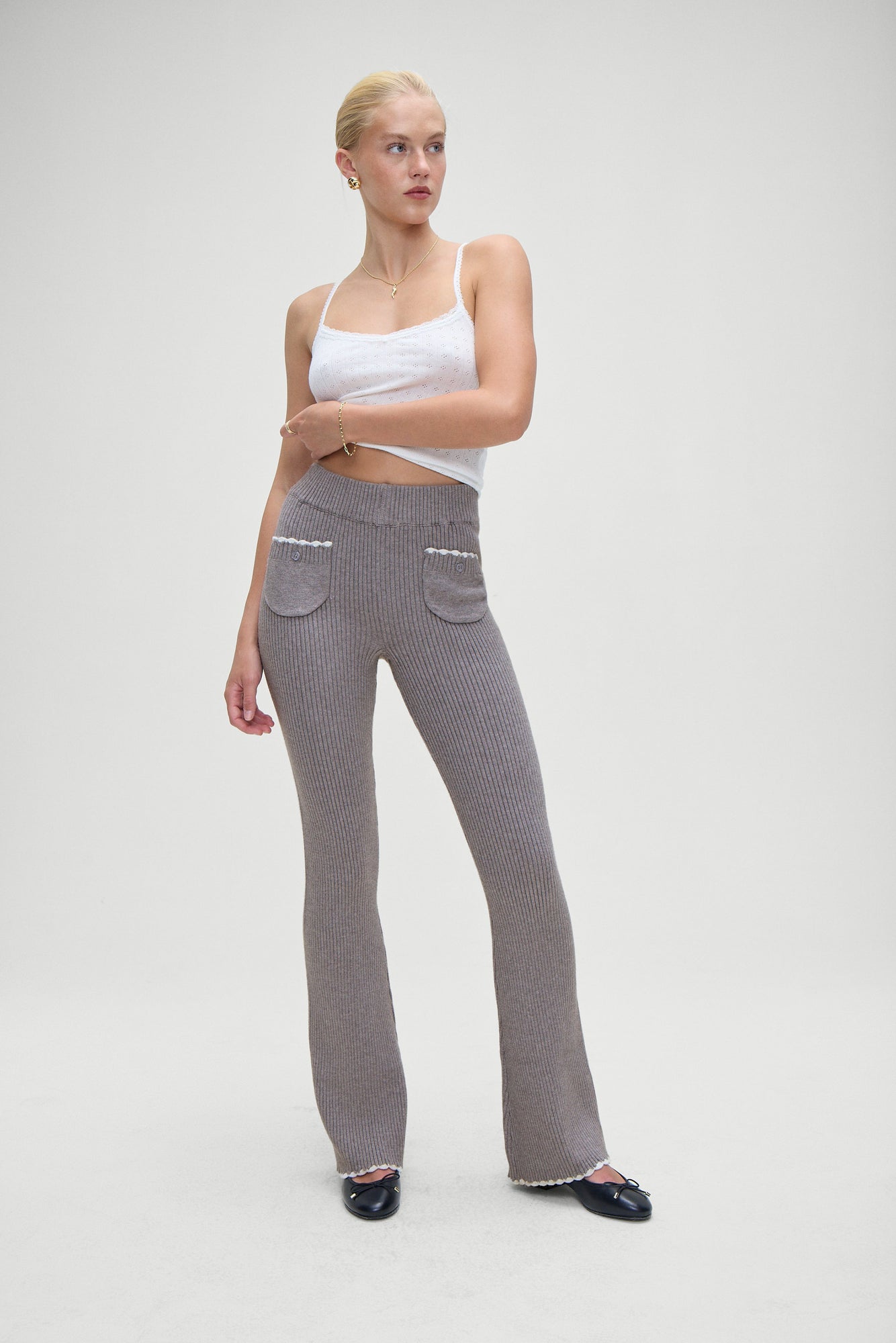 Camden Knit Pants Rain Cloud