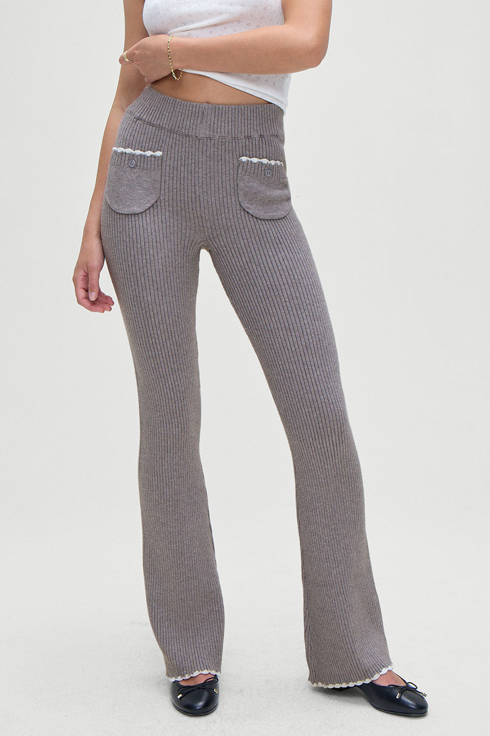 Camden Knit Pants | Rain Cloud