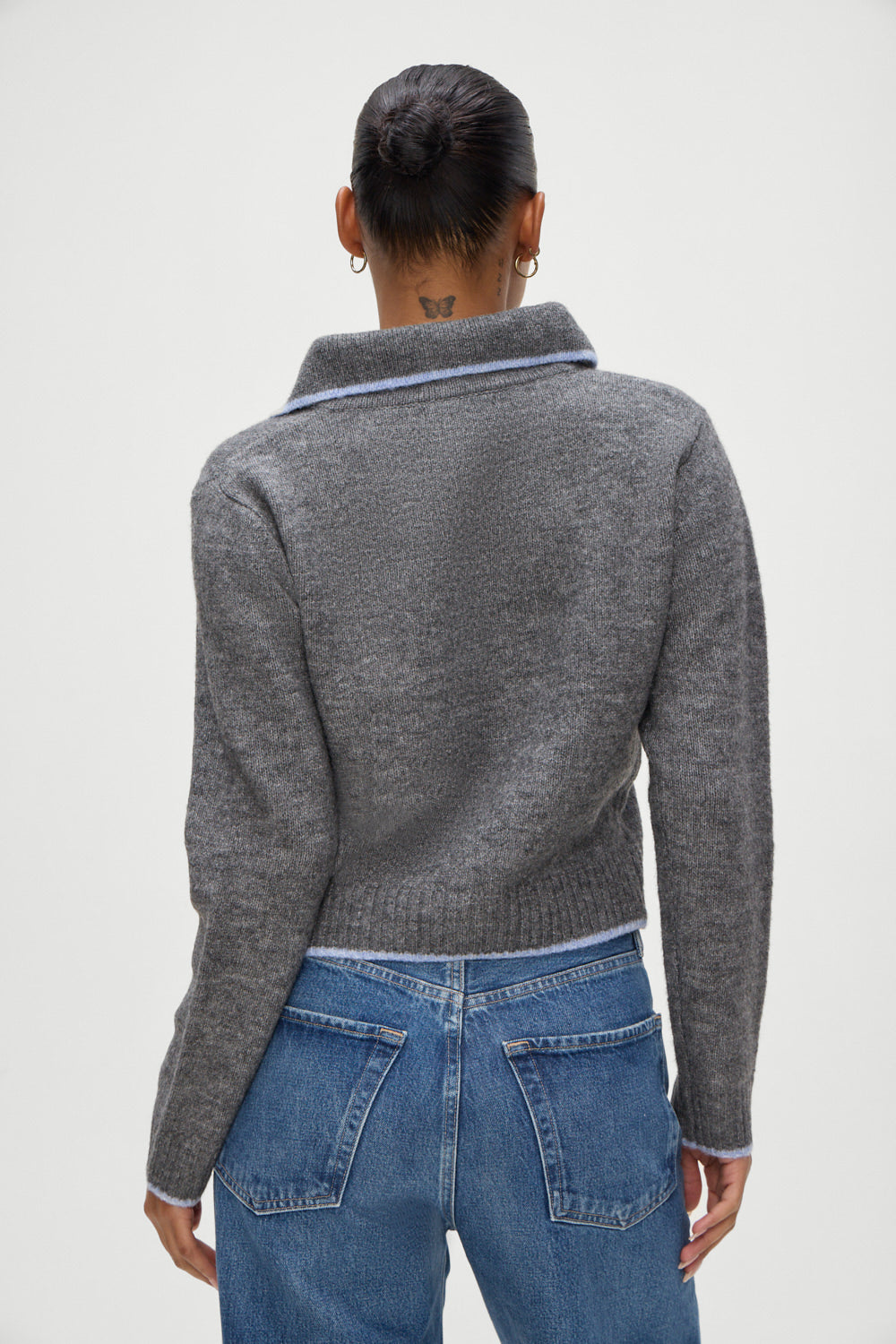 Carolyn Collared Sweater | Winter Sky
