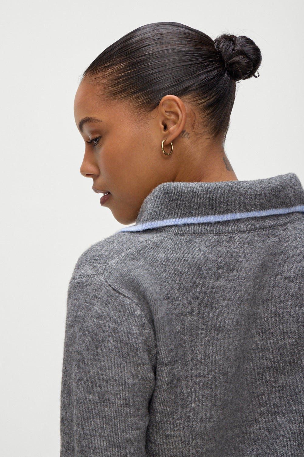 Carolyn Collared Sweater | Winter Sky