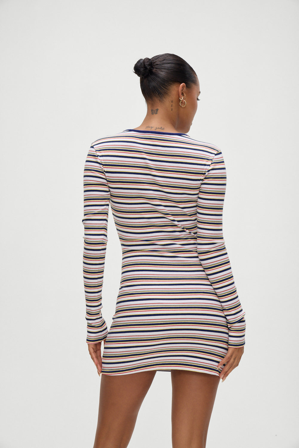 Chelsea Long Sleeve Mini Dress in Love Stripe