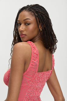 Christa Mini Dress Ladybug Gingham