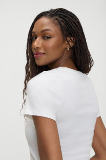 Collins Cropped T Shirt White