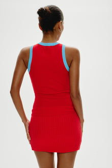 Cuddle Ribbed Tank Top - Cherry