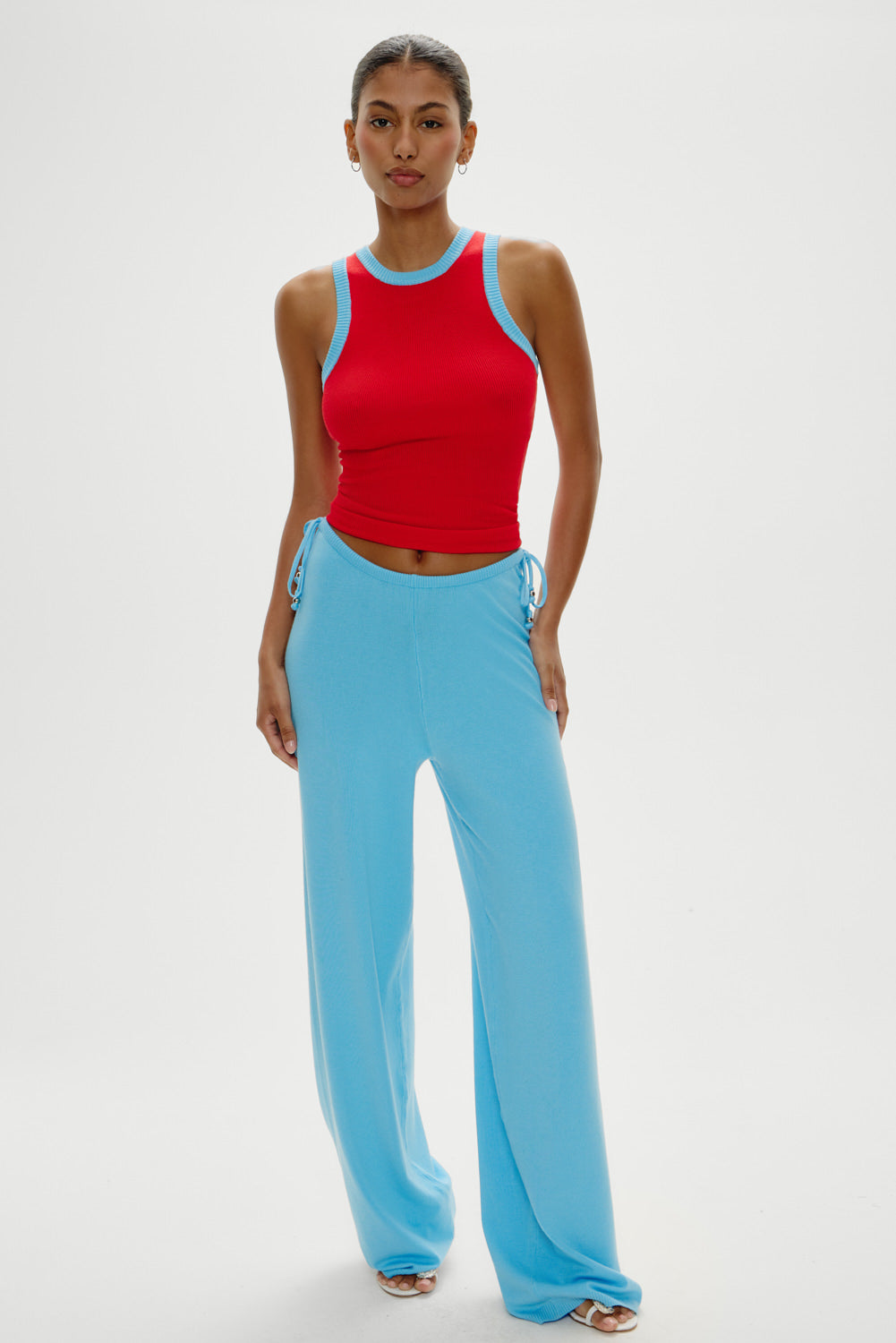 Cuddle Ribbed Tank Top - Cherry