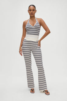 Dylan Knit Halter Top Starlit Stripe