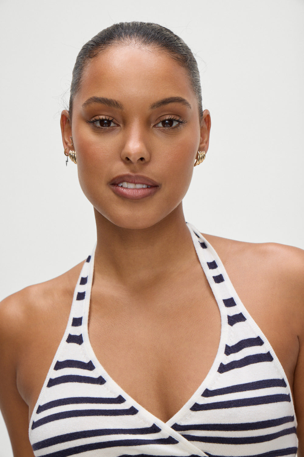 Dylan Knit Halter Top Starlit Stripe