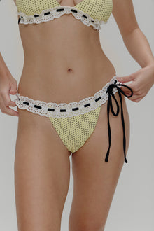 Lacey Micro Bikini Bottom Lemon Dot