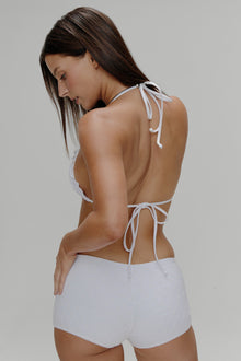 Logan Eyelet Swim Shorts Spring Cloud