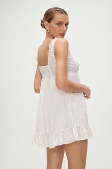Marilyn Poplin Mini Dress in White
