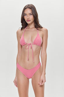 Paradise Halter Bikini Top Ladybug Gingham