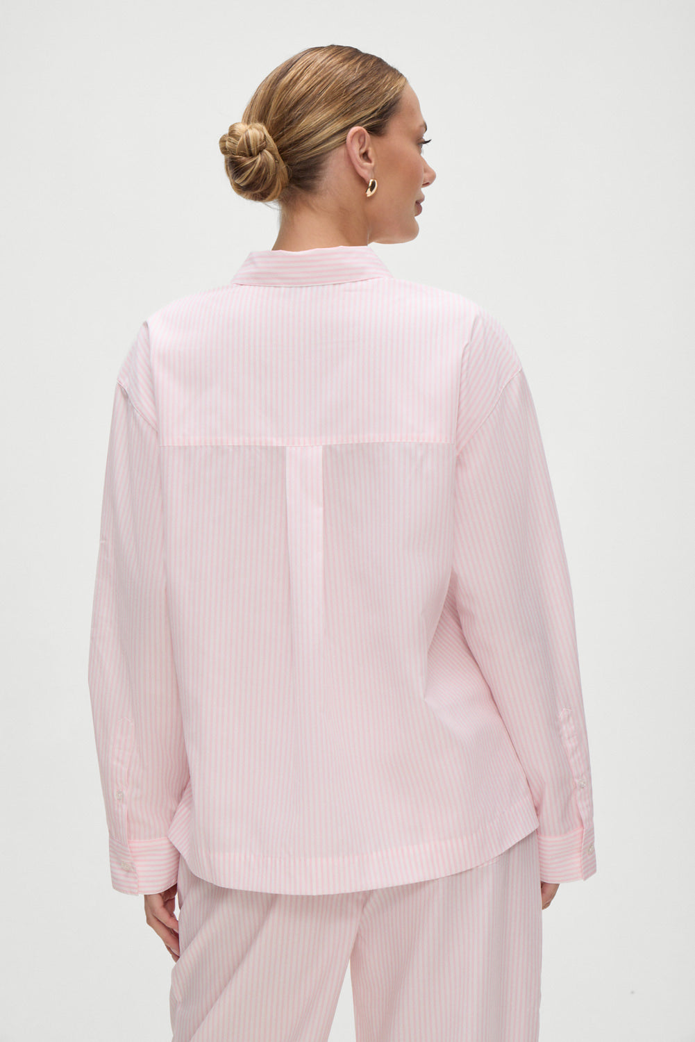 Ralph Long Sleeve Sleep Shirt | Pink Stripe