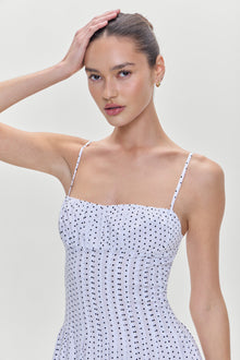 Reign Polka Dot Maxi Dress White Polka Dot