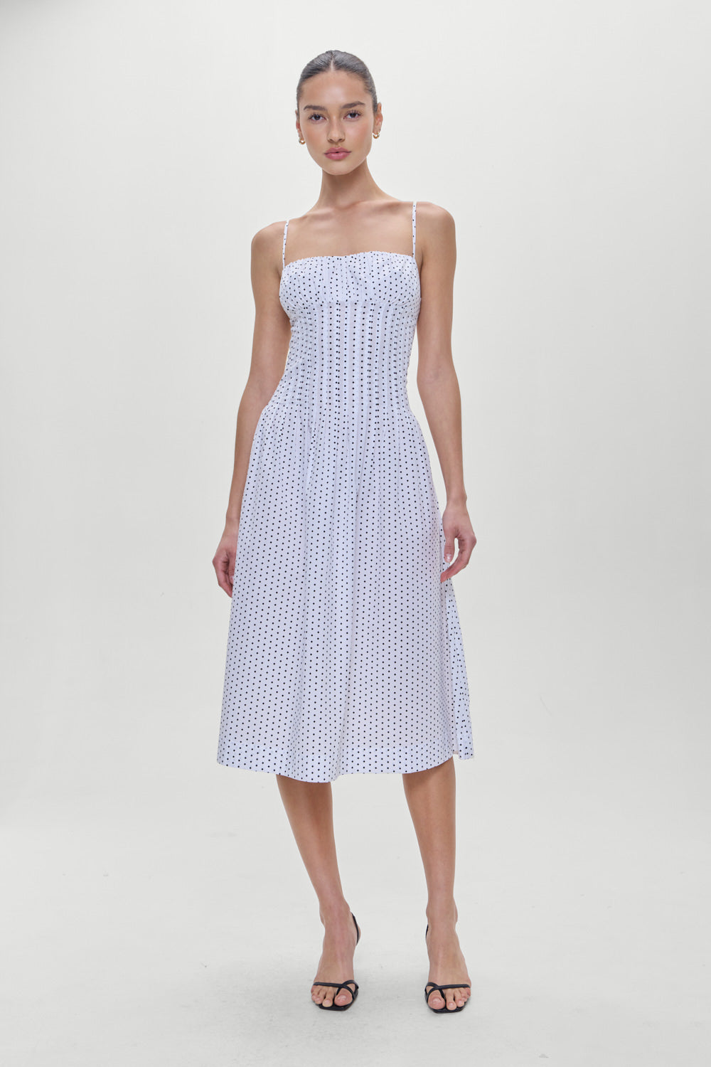 Reign Polka Dot Maxi Dress White Polka Dot