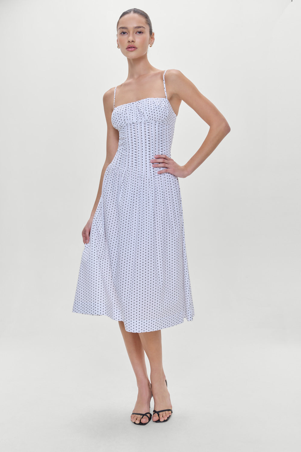 Reign Polka Dot Maxi Dress White Polka Dot