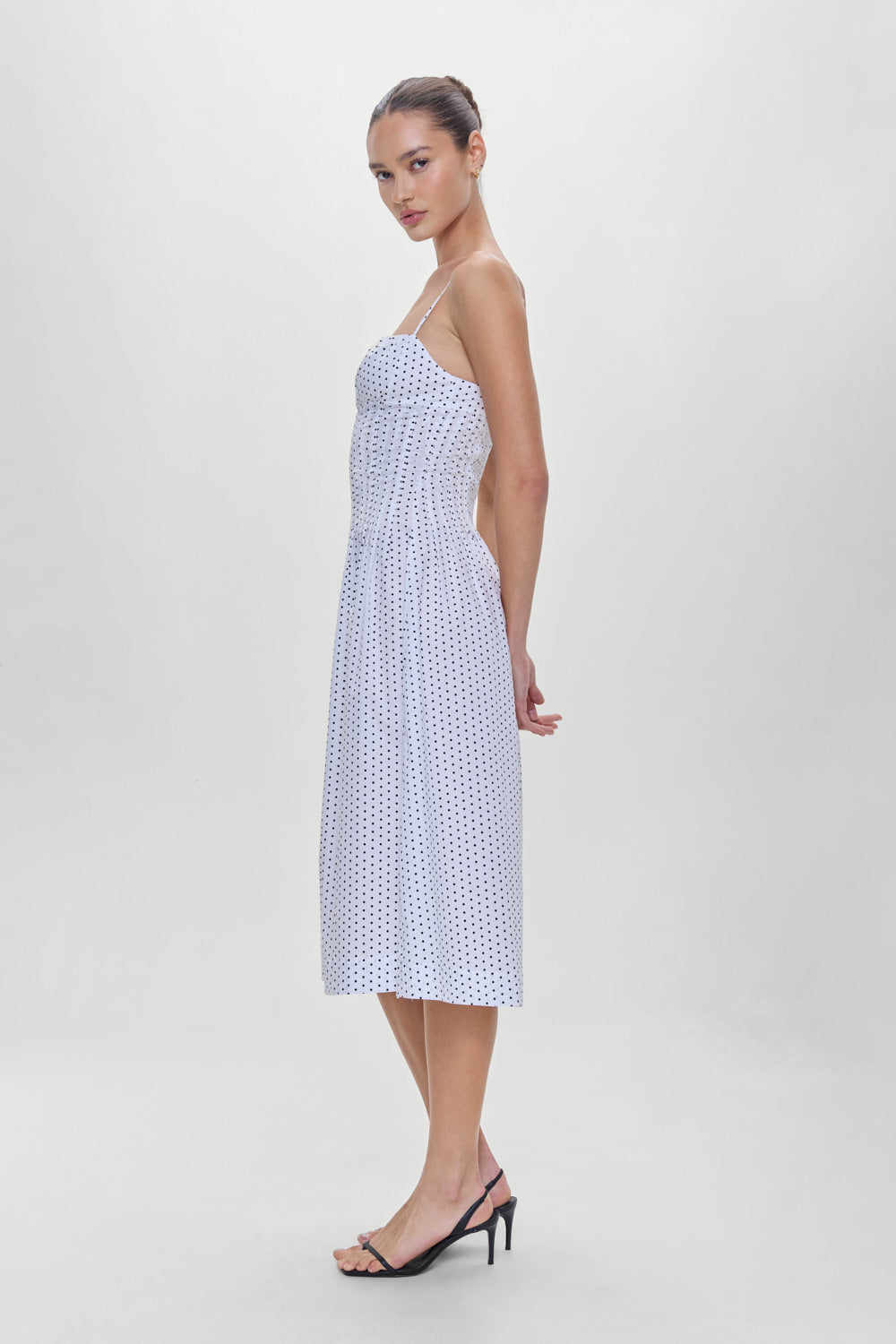Reign Polka Dot Maxi Dress White Polka Dot