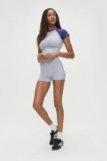 Track Star Biker Shorts Misty Morning