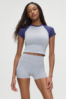 Track Star Cropped Tee Misty Morning

