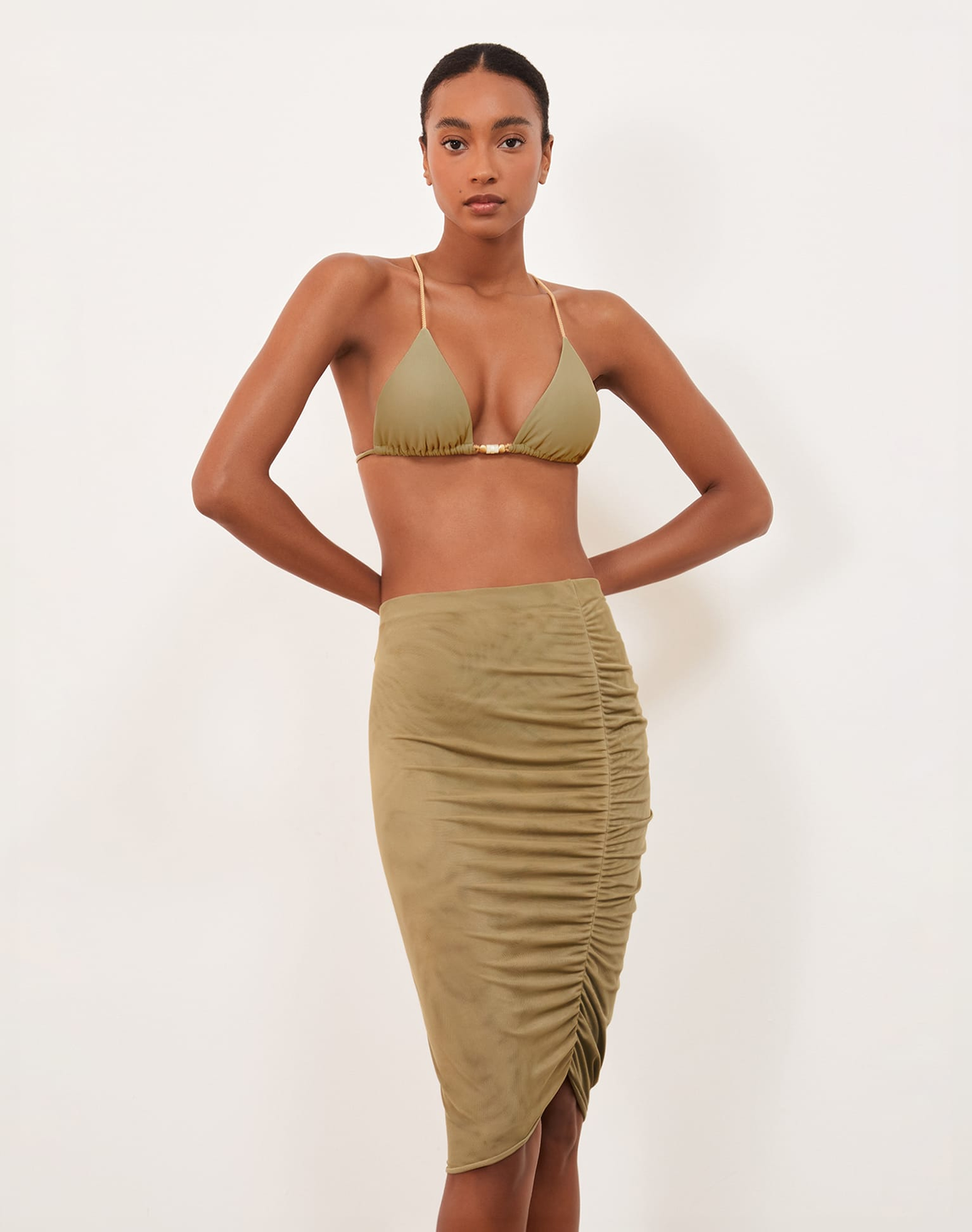 Frida Midi Skirt | Olivine