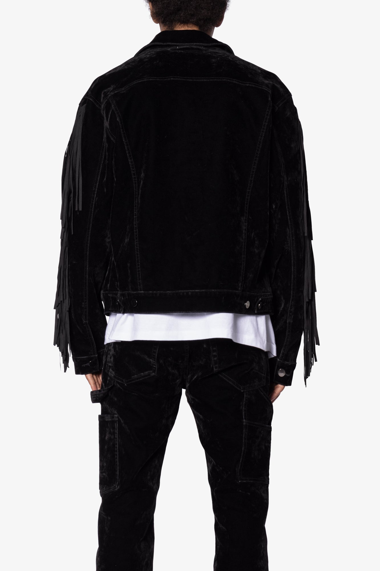 Fringe Trucker Jacket | Black