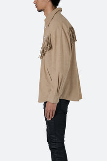 Fringe Western Shirt | Tan