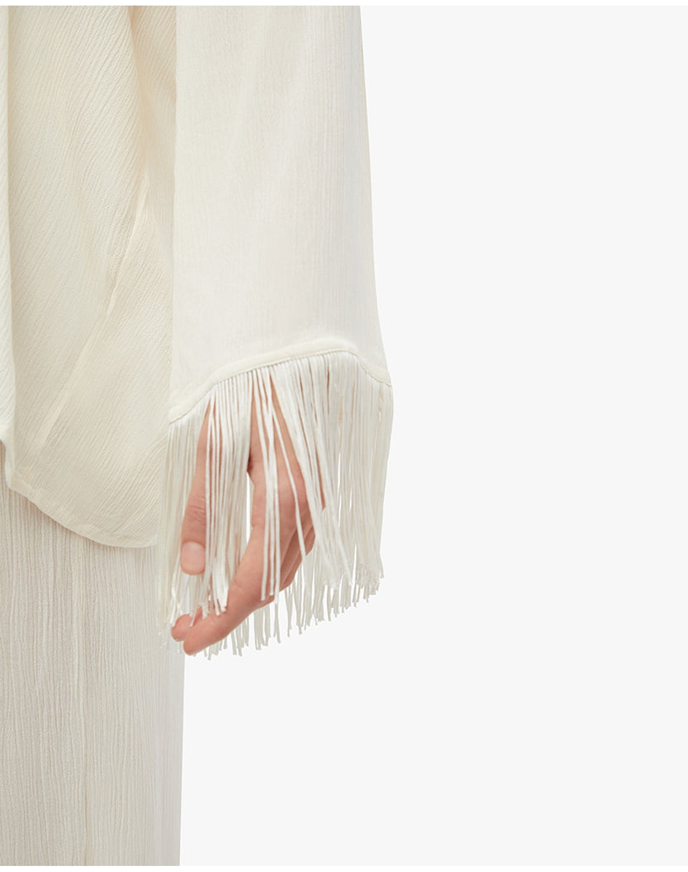 Fringe Button Up | Off White