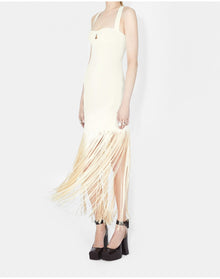 Fringe Diana Dress | Creme