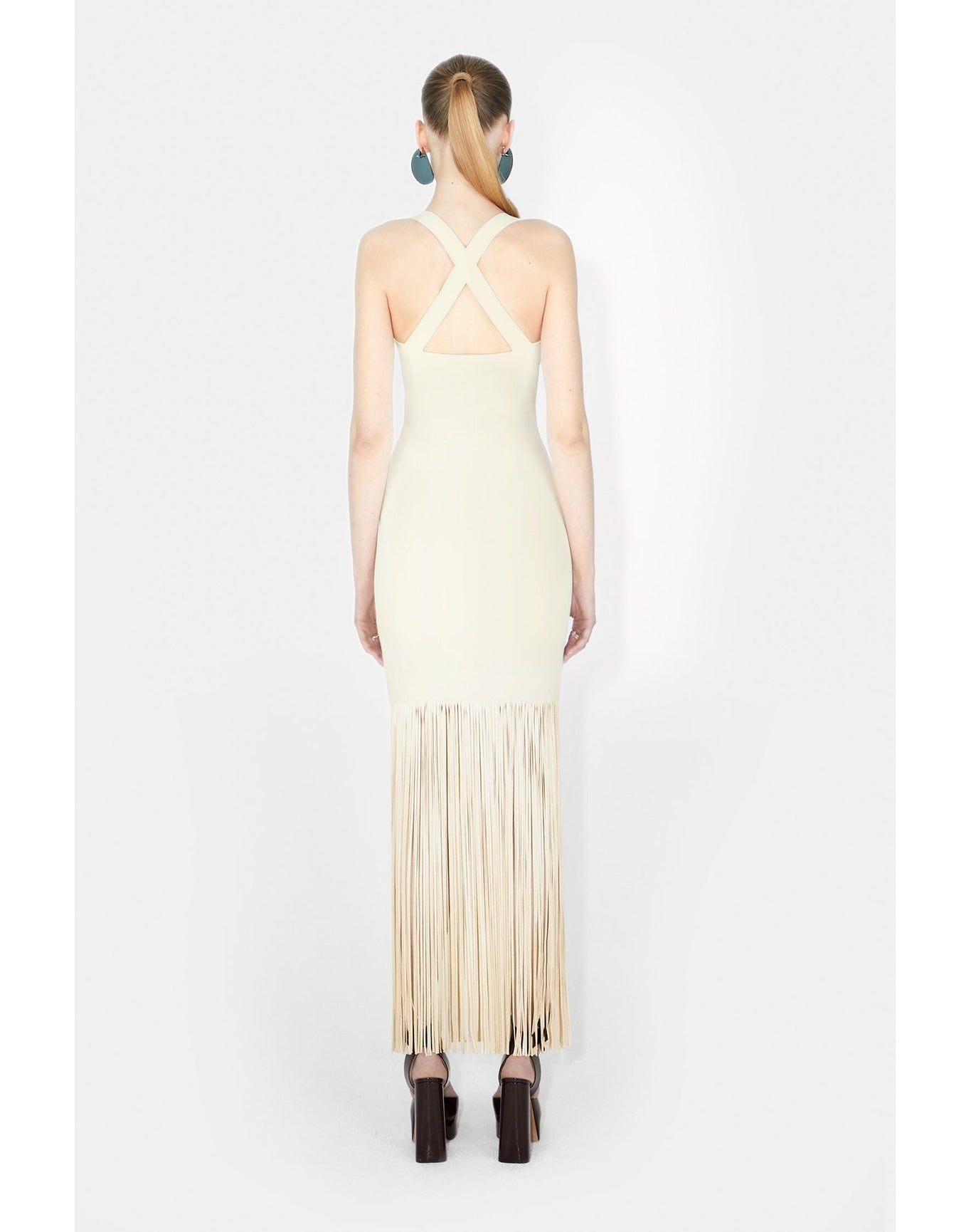 Fringe Diana Dress | Creme