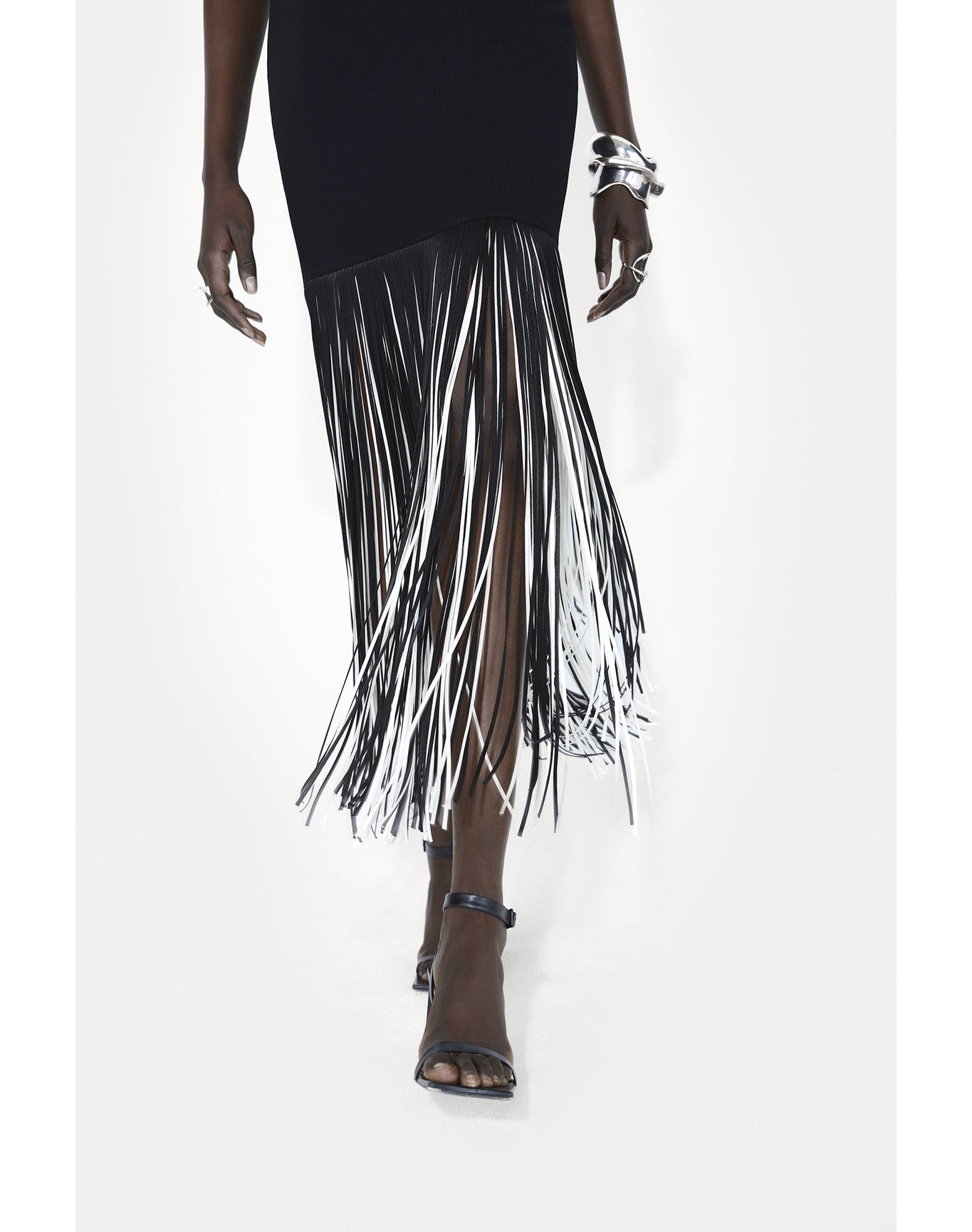 Fringe Mia Skirt | Black & Pearl