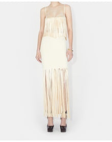 Fringe Nyx Skirt | Creme