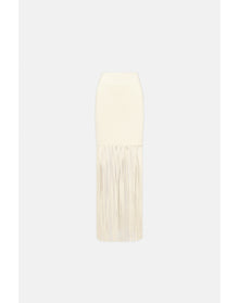 Fringe Nyx Skirt | Creme