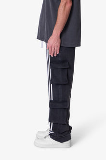 Front Stripe Sweatpants | Washed Black