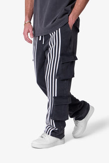 Front Stripe Sweatpants | Washed Black