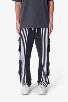 Front Stripe Sweatpants | Washed Black