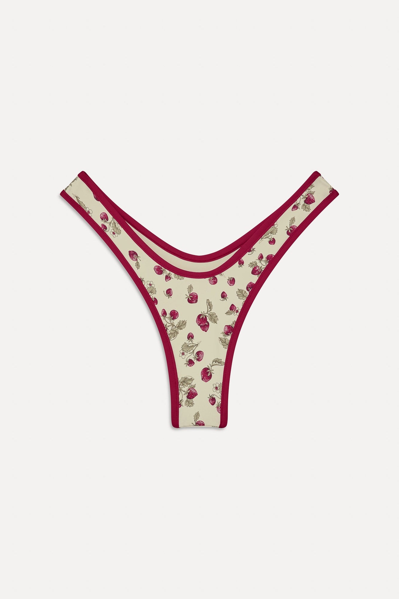 Full Moon Micro Bikini Bottom Strawberry Field