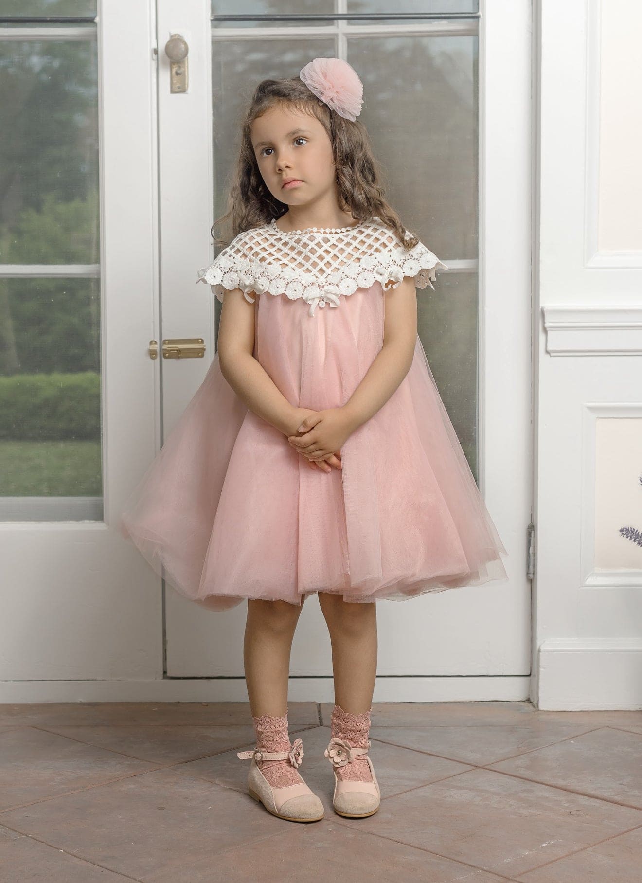 Baby Girls | Rosa Tulle Flower Dress | Pink