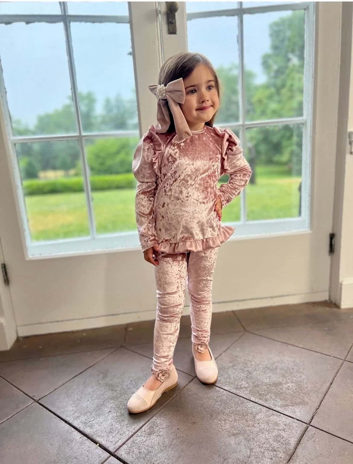 Baby Girls | Velour Lounge Set | Pink