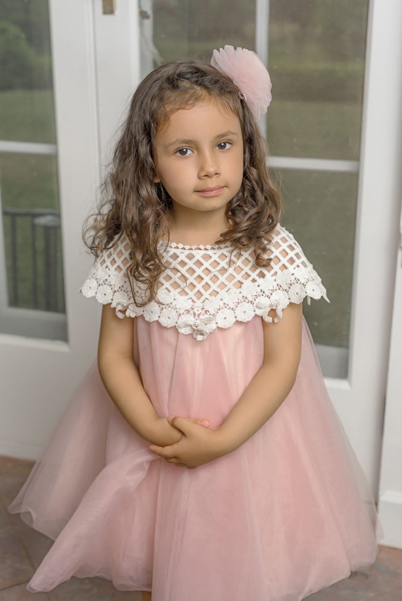 Baby Girls | Rosa Tulle Flower Dress | Pink