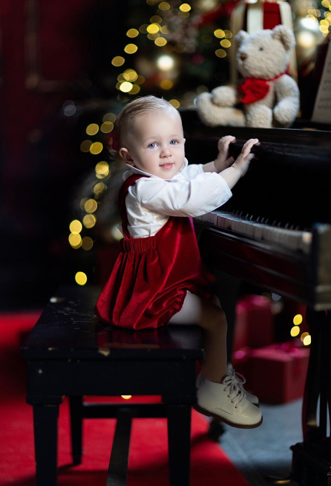 Boy | Victor Ceremony Romper and Shirt | Red x White