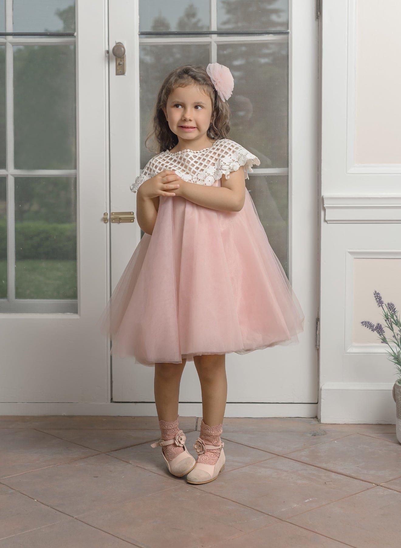 Baby Girls | Rosa Tulle Flower Dress | Pink