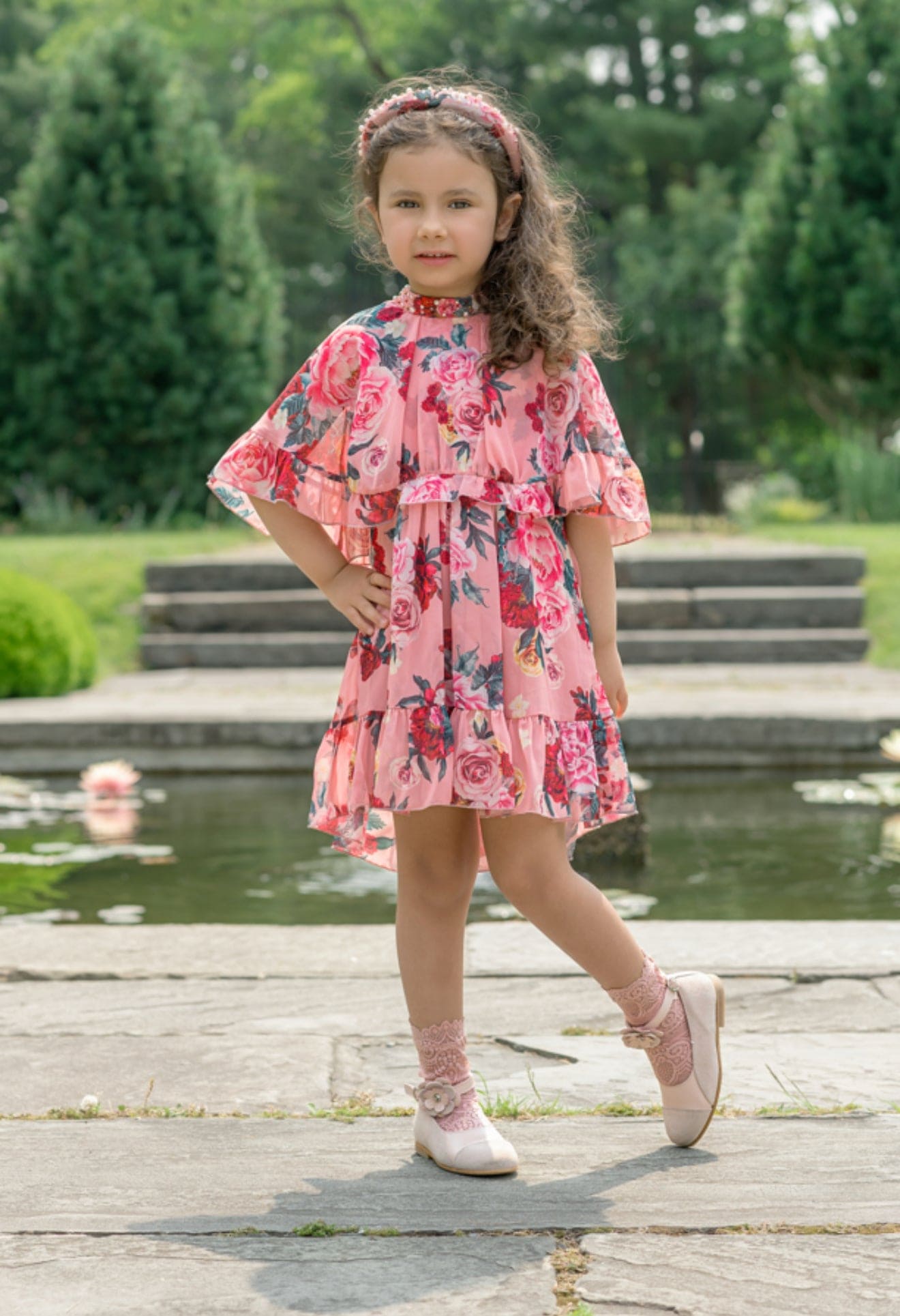 Baby Girls | Flora Flower Print Dress | Pink