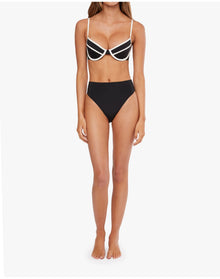 Full Coverage Underwire Bikini Top | Black x Off White