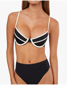 Full Coverage Underwire Bikini Top | Black x Off White