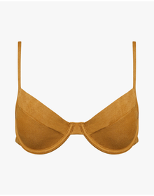Full Coverage Underwire Bikini Top | Suede