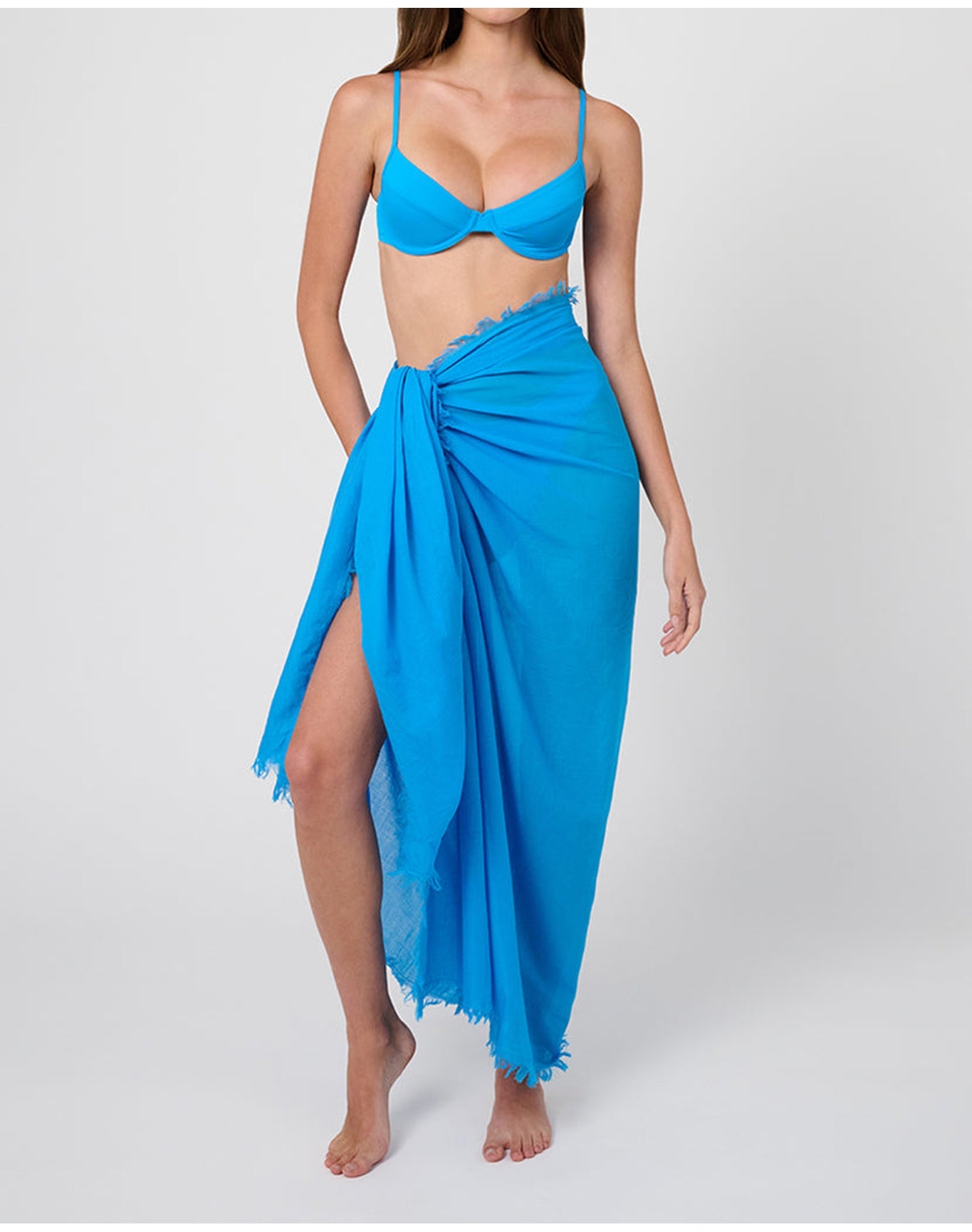 Full Coverage Underwire Bikini Top | Turquoise