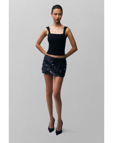 Full Length Knit Corset | Black