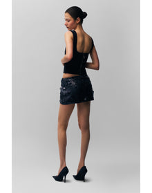 Full Length Knit Corset | Black