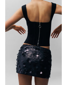 Full Length Knit Corset | Black